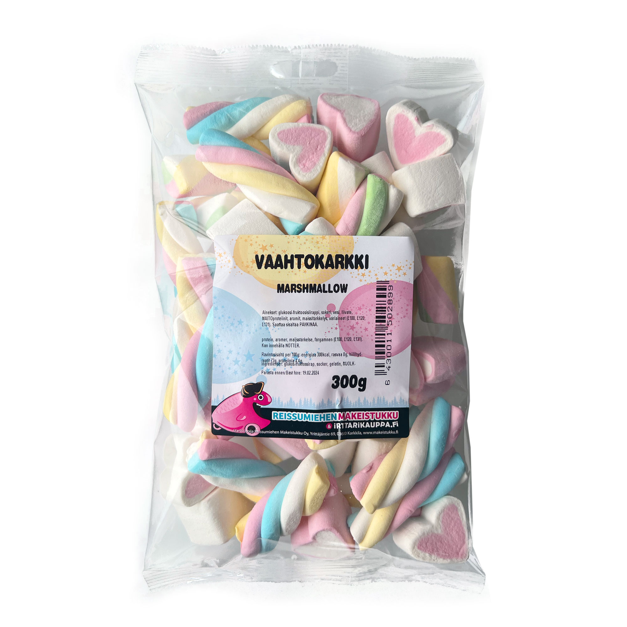 Reissumiehen omat karkkipussit