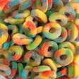 Sour Rainbow Rings 50 g - Hedelmä irtokarkit - 100260 - 1