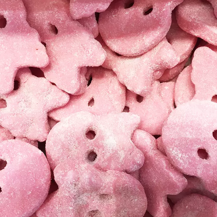 BUBS Skum Skalle Vadelmavaahto 50g - Hedelmä irtokarkit - 10030 - 1