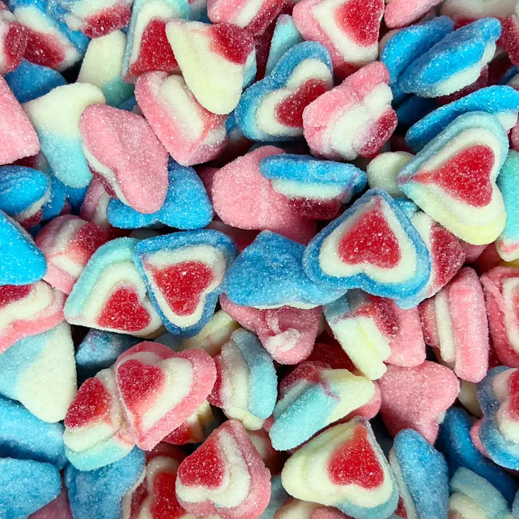 Sokeroitu 3D Sydän 50g - Hedelmä irtokarkit - 9910 - 1