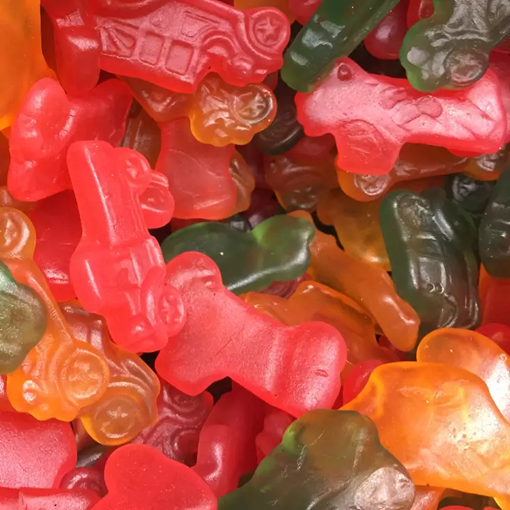 Mini Vanhat Autot hedelmä 50g - Hedelmä irtokarkit - 10112 - 1