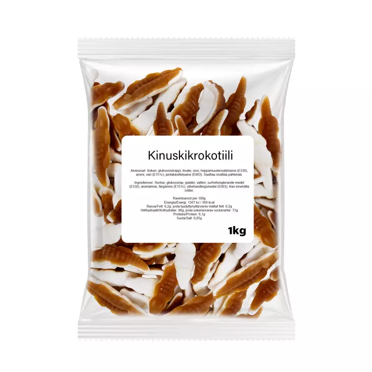 Kinuskikrokotiili 1000 g - Karkkipussit - 100422 - 1