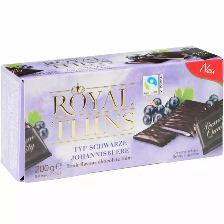Royal Thins Mustaherukka 200 g - Karkkirasiat - 100232 - 1