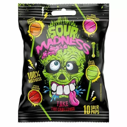 Sour Madness Lollipop - Karkkipussit - 9953 - 1