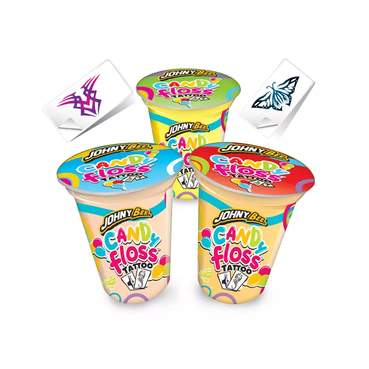 Candy Floss + Tattoo 12 x 20 g - Karkkilelut - 9643 - 2