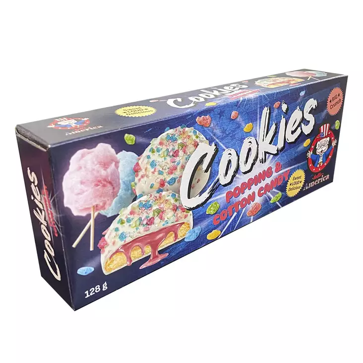 Cookies Popping & Cotton Candy 128 g - Karkkirasiat - 100683 - 2