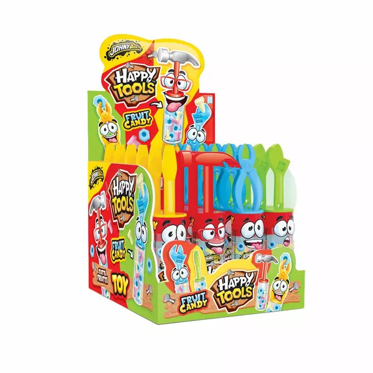Johny Bee Happy Tools 24 x 10g - Karkkilelut - 100033 - 1