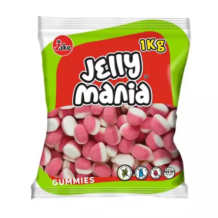 Jelly Mania Kisses 1 Kg - Karkkipussit - 100314 - 1