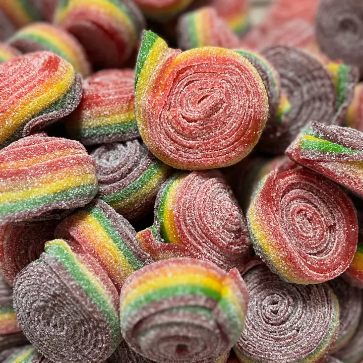 Hapan sateenkaarirulla 50g - Kirpeät irtokarkit - 9945 - 1