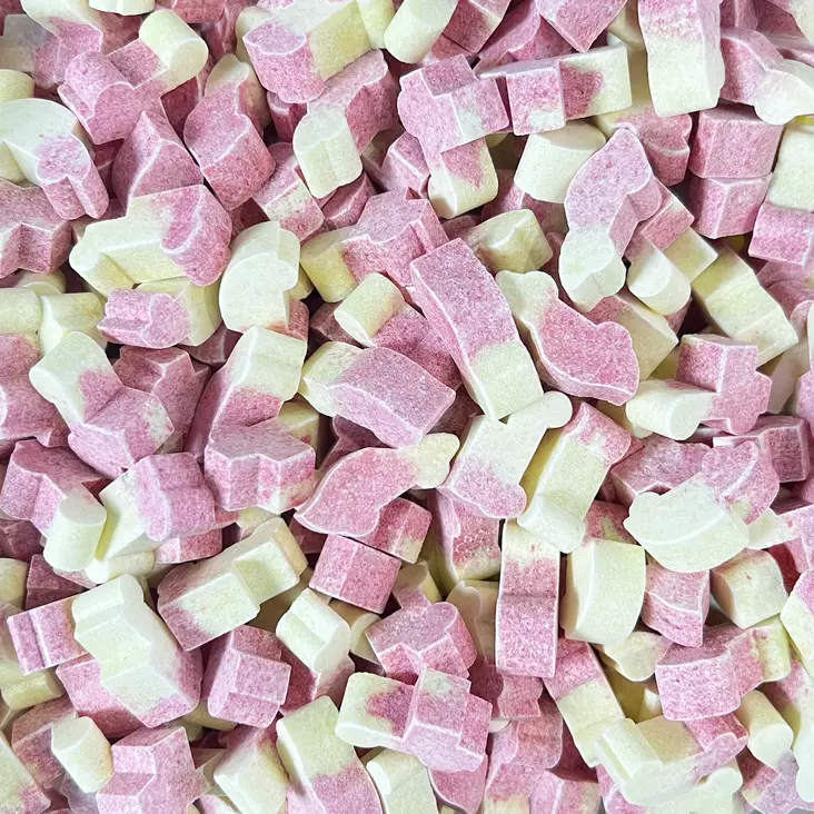 Ruosteiset autot, sitruuna-vadelma 50g - Hedelmä irtokarkit - 9935 - 1