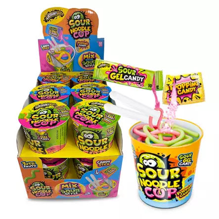 Candy Noodle Cup Sour 55g - Karkkilelut - 100296 - 1