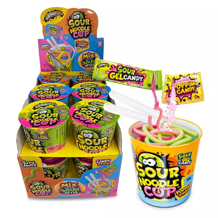 Candy Noodle Cup Sour 55g - Karkkilelut - 100296 - 1