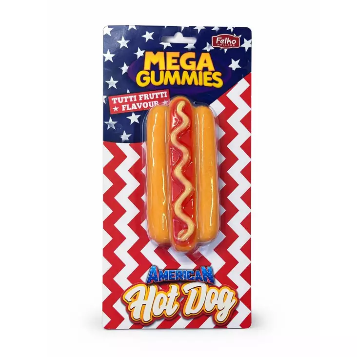 Mega Gummies American Hot Dog 120 g - Karkkirasiat - 100536 - 1