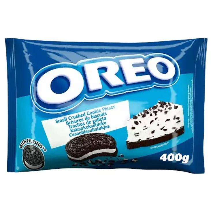 Oreo Small Crushed Cookie Pieces 400 g - Karkkipussit - 100616 - 1