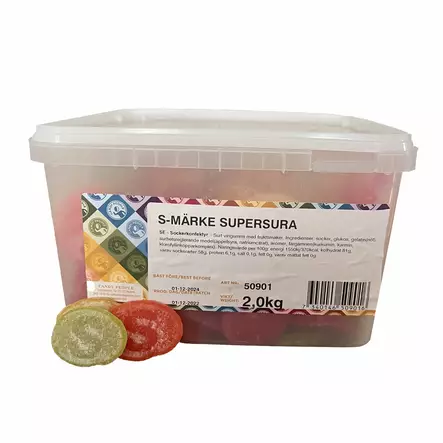 S-märke Supersura 50g - Kirpeät irtokarkit - 9887 - 3