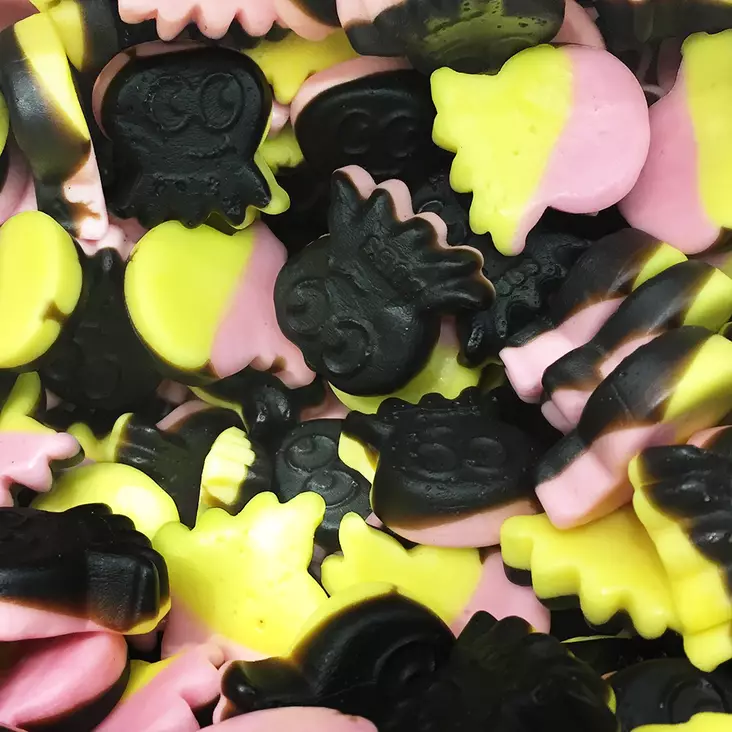 BUBS Lakritsi/Hedelmä Mustekala 50g - Hedelmä irtokarkit - 10037 - 1