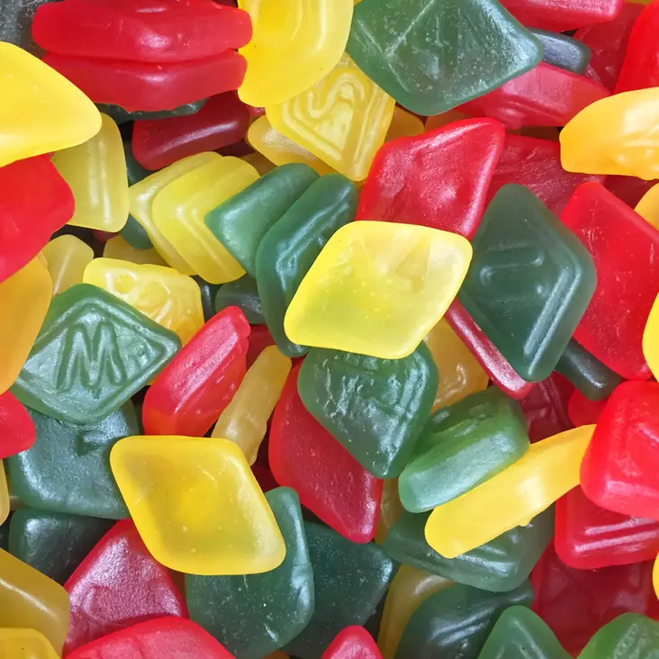 Hedelmäaakkoset 50g - Hedelmä irtokarkit - 10437 - 1