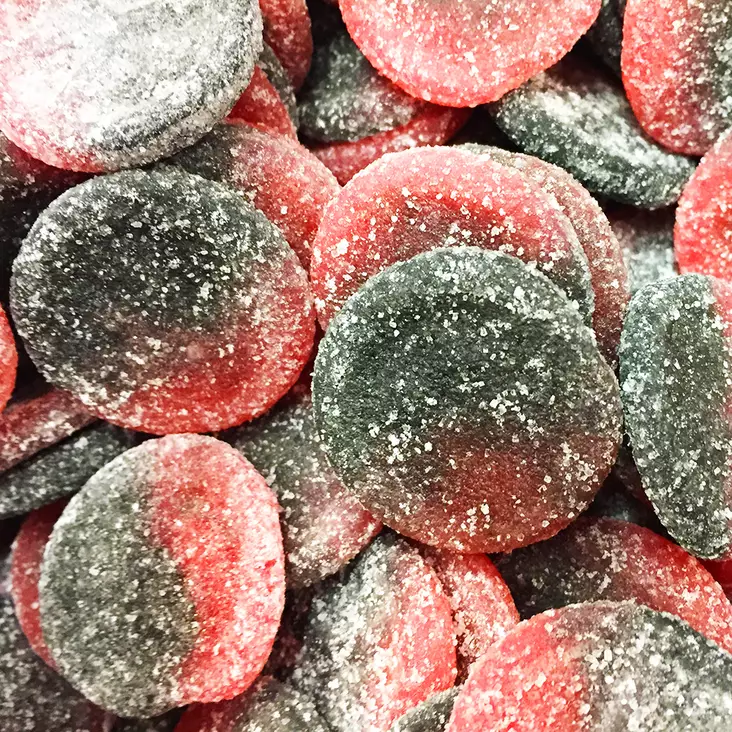 Peace-lätkä Mansikka/Lakritsi 50g - Hedelmä irtokarkit - 10207 - 1