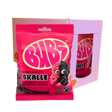 Bubs Hallon/Lakrits Skalle 90g - Karkkipussit - 100368 - 2