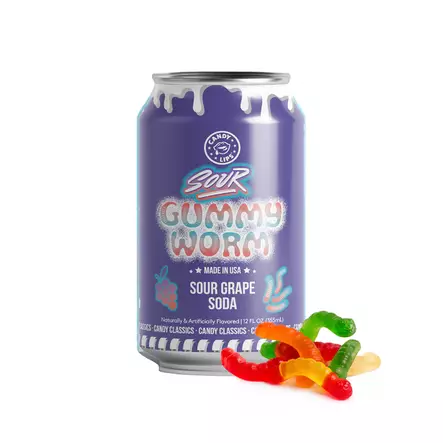Candy Lips Gummy Worm 355 ml - Limsat ja virvoitusjuomat - 100668 - 1
