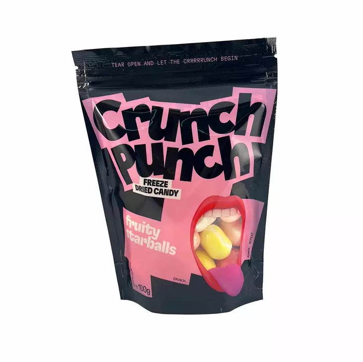 Crunch Punch Fruity Starballs 100g - Karkkipussit - 100138 - 1