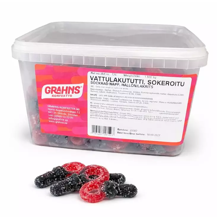 Vattulakututti, sokeroitu 1,5 kg - Karkkirasiat - 100538 - 1