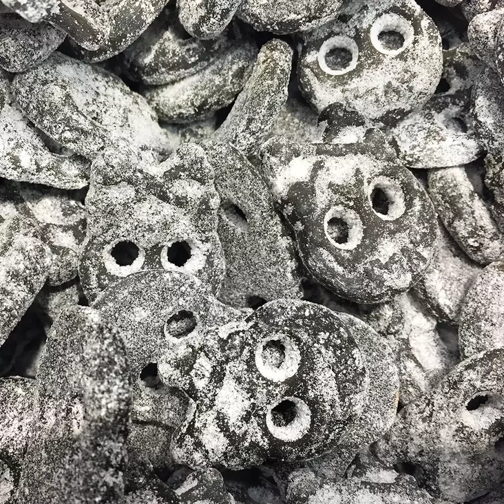 BUBS Salmiakkikallo 50g - Salmiakki irtokarkit - 10029 - 1