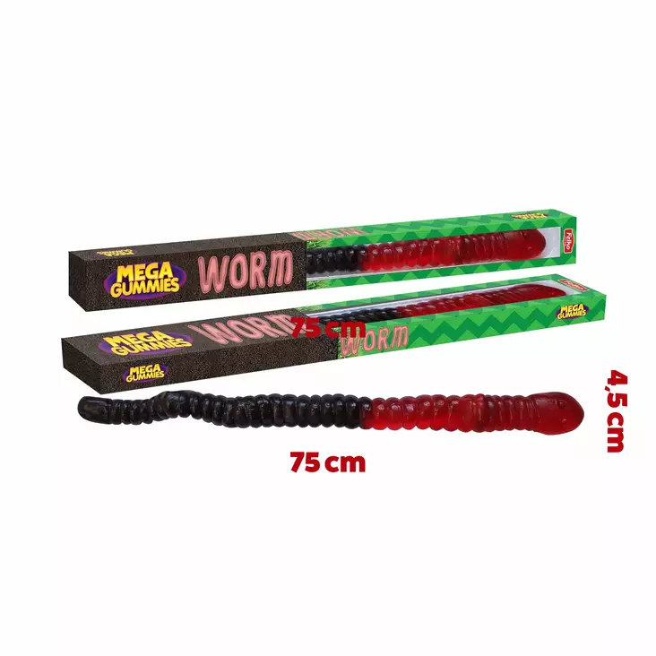 Mega Gummies Worm 1000g - Karkkirasiat - 100149 - 1