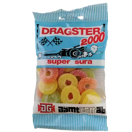 Dragster Kirpeä hedelmä 50g - Karkkipussit - 9611R - 1