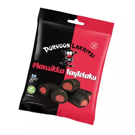 Gluteeniton Mansikka täytelaku 150g - Karkkipussit - 100585R - 1