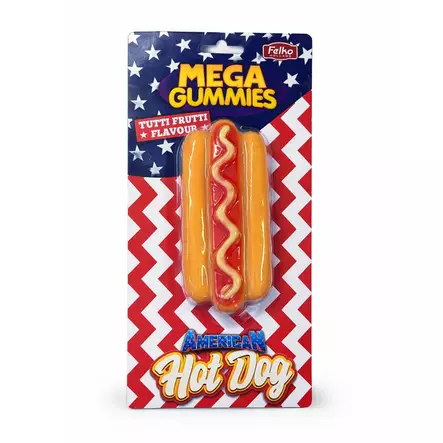 Mega Gummies American Hot Dog 120 g - Karkkirasiat - 100536R - 1