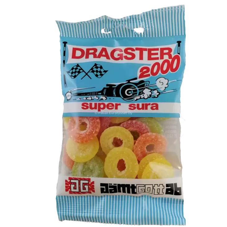 Dragster Kirpeä hedelmä 50g - Karkkipussit - 9611R - 1