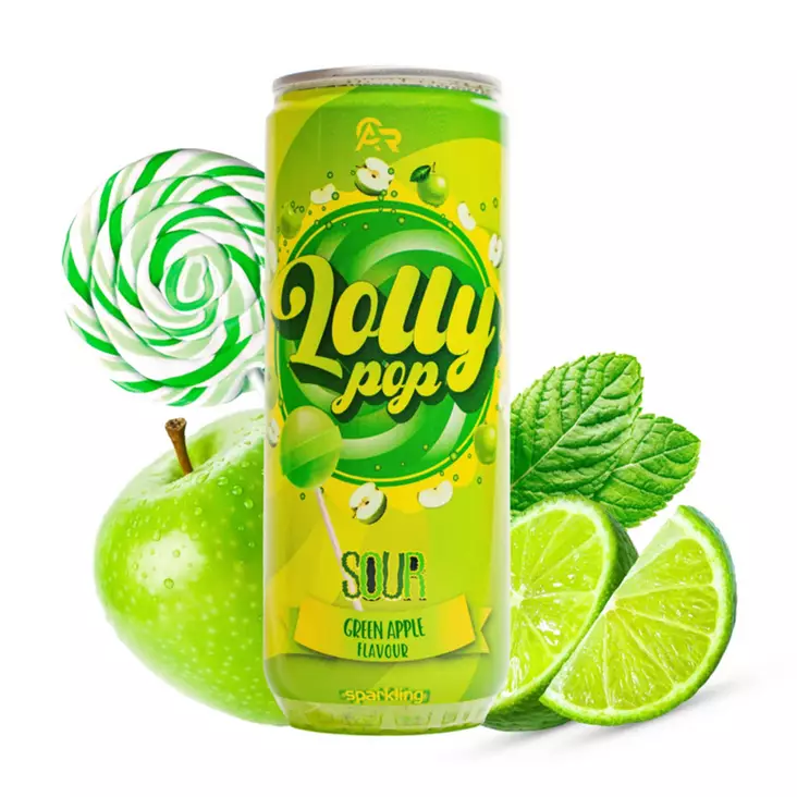 Fresh Lolly Pop Sour Green Apple 330ml - Limsat ja virvoitusjuomat - 100405R - 1