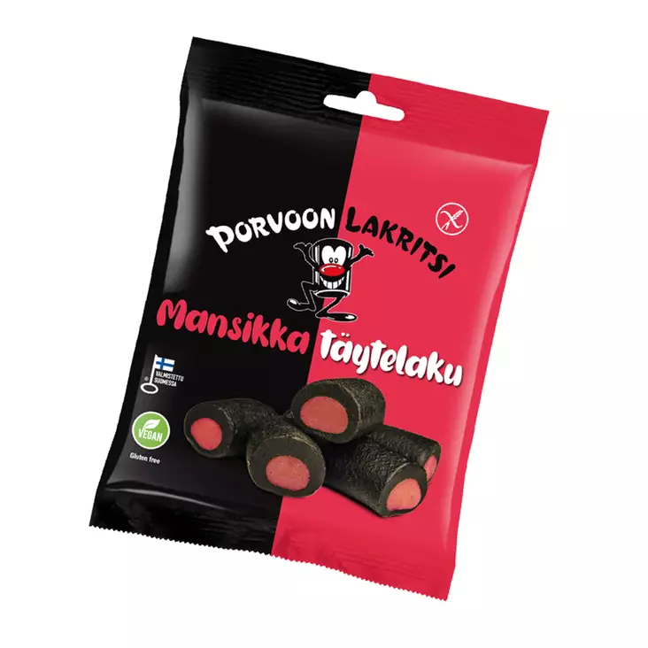 Gluteeniton Mansikka täytelaku 150g - Karkkipussit - 100585R - 1