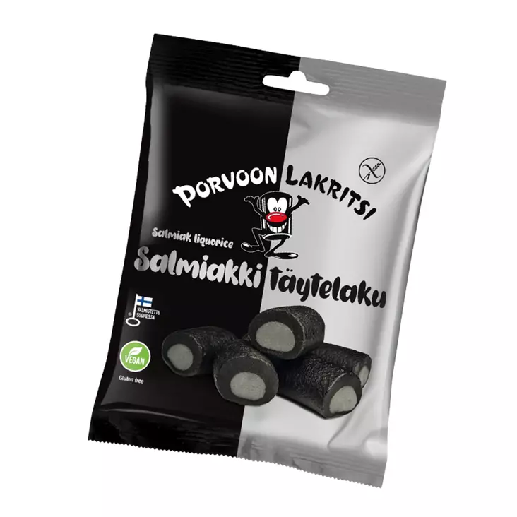 Gluteeniton Salmiakki täytelaku 150g - Karkkipussit - 100586R - 1