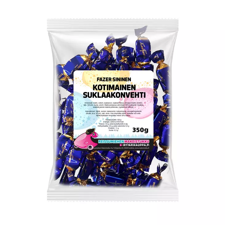 Kotimainen Suklaakonvehti 350g - Reissumiehen Karkkipussit - 4005R - 7