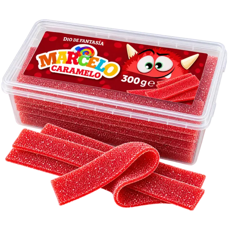 Marcelo Caramelo Mansikkaremmi 300 g - Karkkirasiat - 100696R - 1