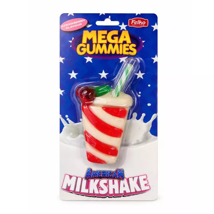 Mega Gummies American Milkshake 120 g - Karkkirasiat - 100537R - 1