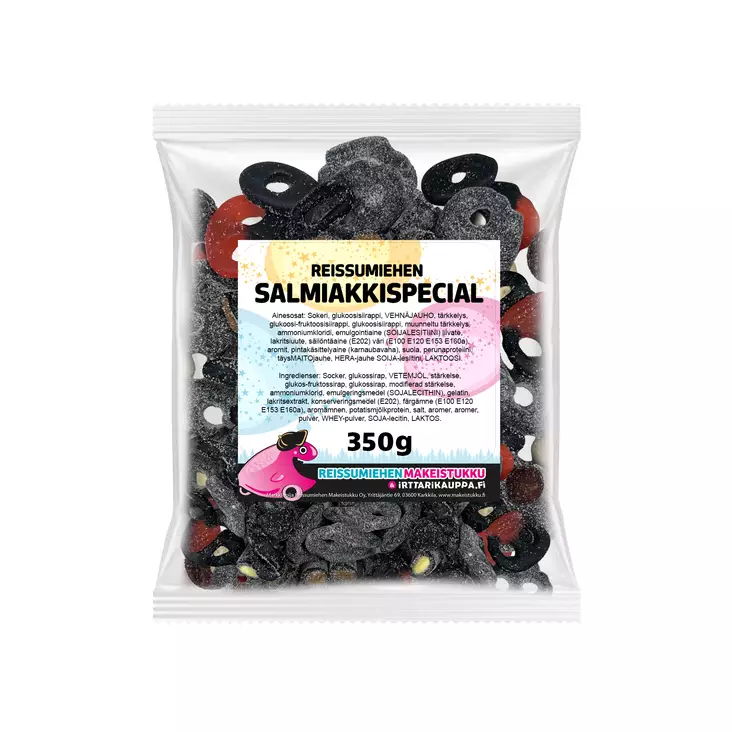 Salmiakkispecial 350g - Reissumiehen Karkkipussit - 1005r - 6