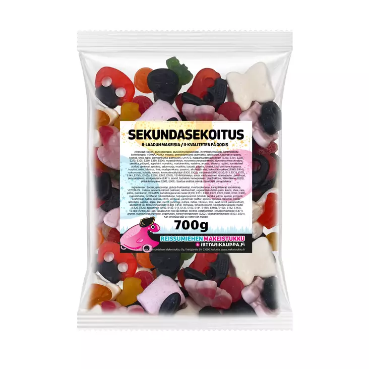 Sekundasekoitus 700g - Reissumiehen Karkkipussit - 6006R - 5