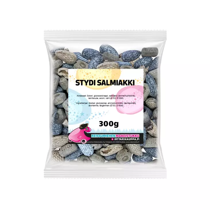 Stydi Salmiakki 300g - Reissumiehen Karkkipussit - 1010R - 6