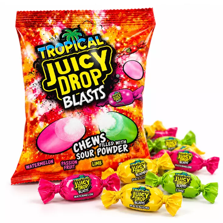 Tropical juicy Drops Blasts 120 g - Karkkipussit - 100728R - 2